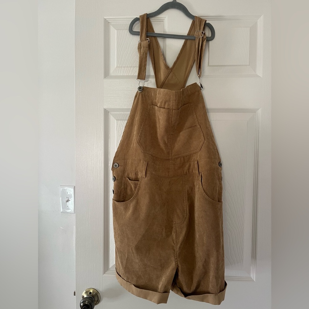 Wishlist Brown corduroy overall shorts
